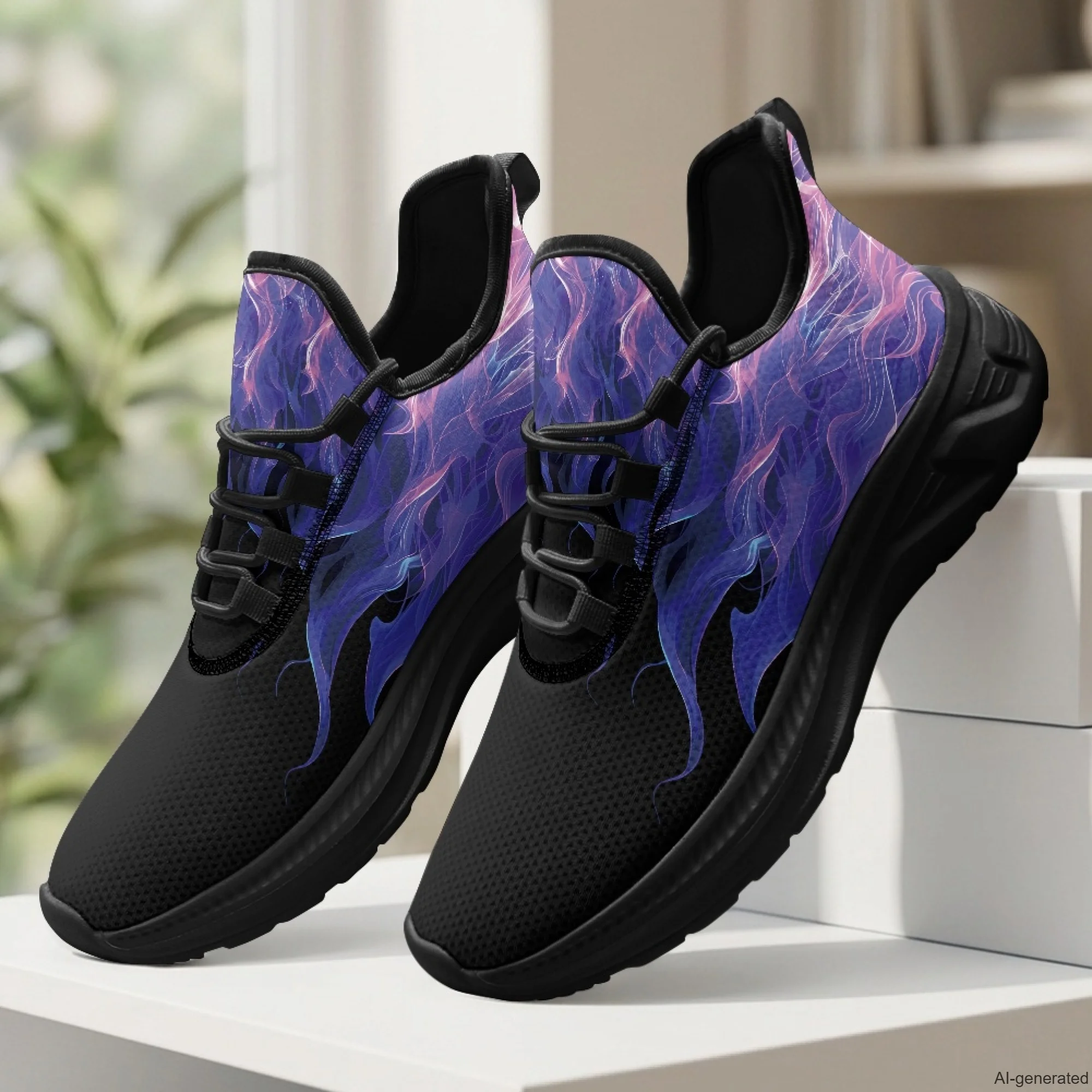 XIXIRIMIDO Womens Walking Shoes Nurse Shoes Nurse Sneakers Flame Print Tenis Masculino De Corrida Barefoot Shoes 35-48