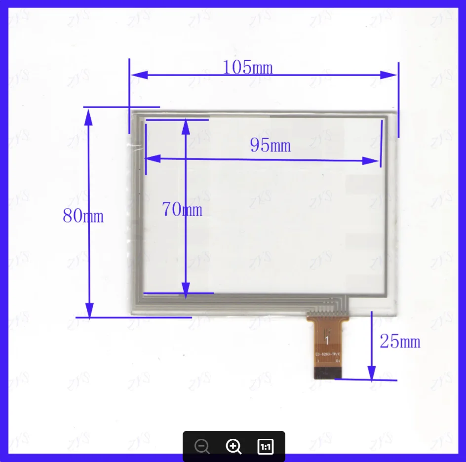 

106*80mm ED9260 Touch Screen CD/DVD Touch Digitizer Screen Glass Panel 106*80