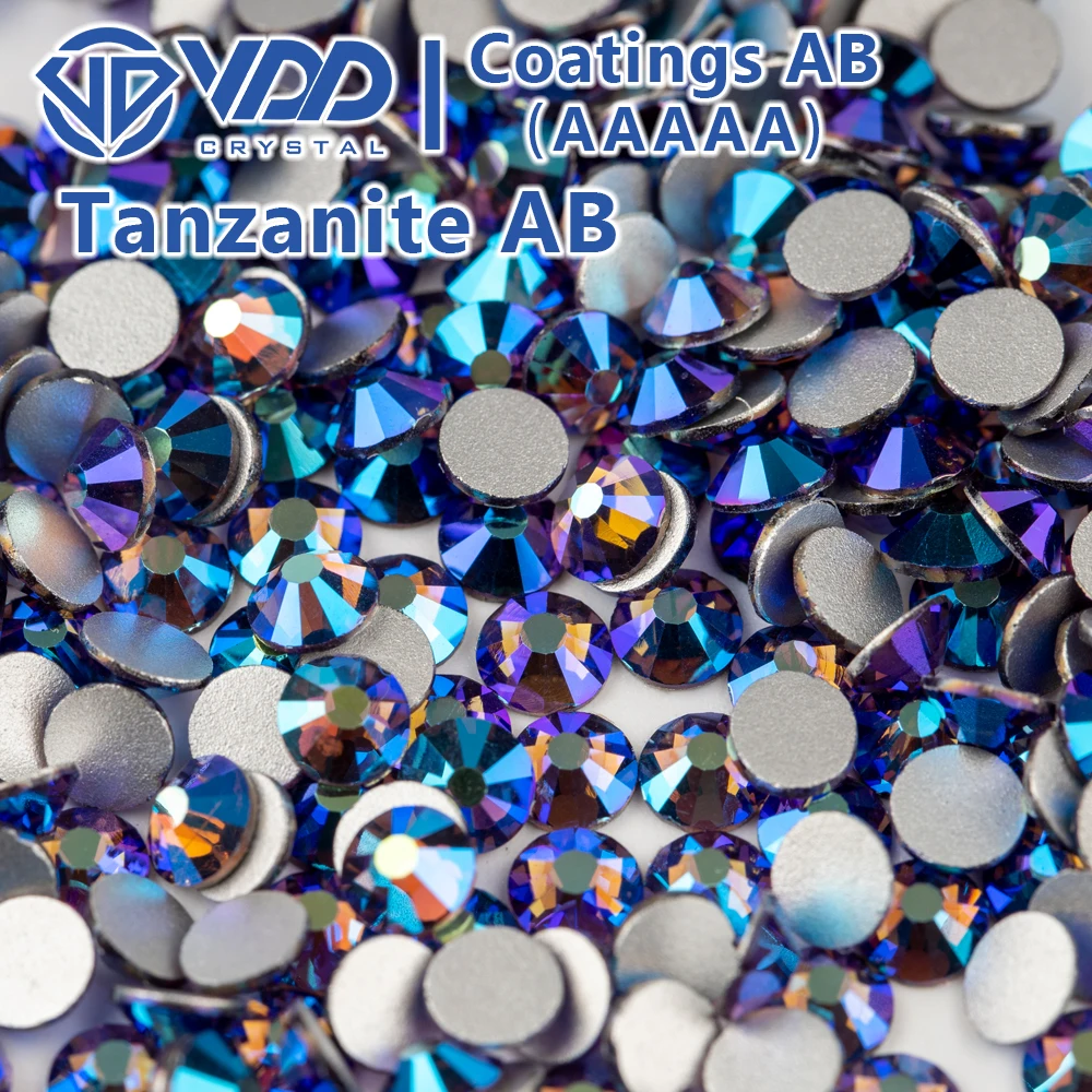 VDD 098 Tanzanite AB SS4-SS30 AAAAA Glass Rhinestones Crystals Strass Flatback стразы Stones DIY Nail Art Craft Accessories