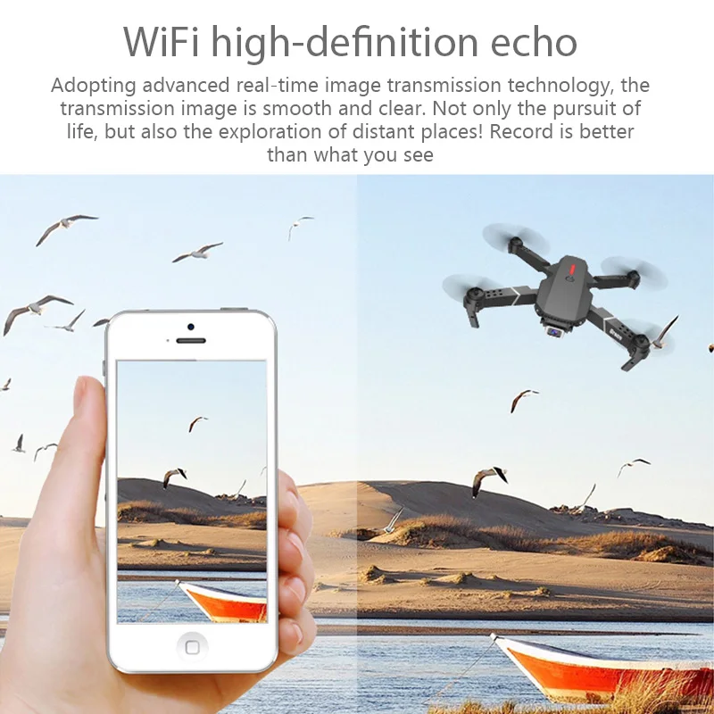 جديد E88 Pro WIFI FPV الطائرة بدون طيار زاوية واسعة HD 4K 1080P كاميرا مزدوجة الارتفاع عقد RC طوي كوادكوبتر درون هليكوبتر اللعب هدية