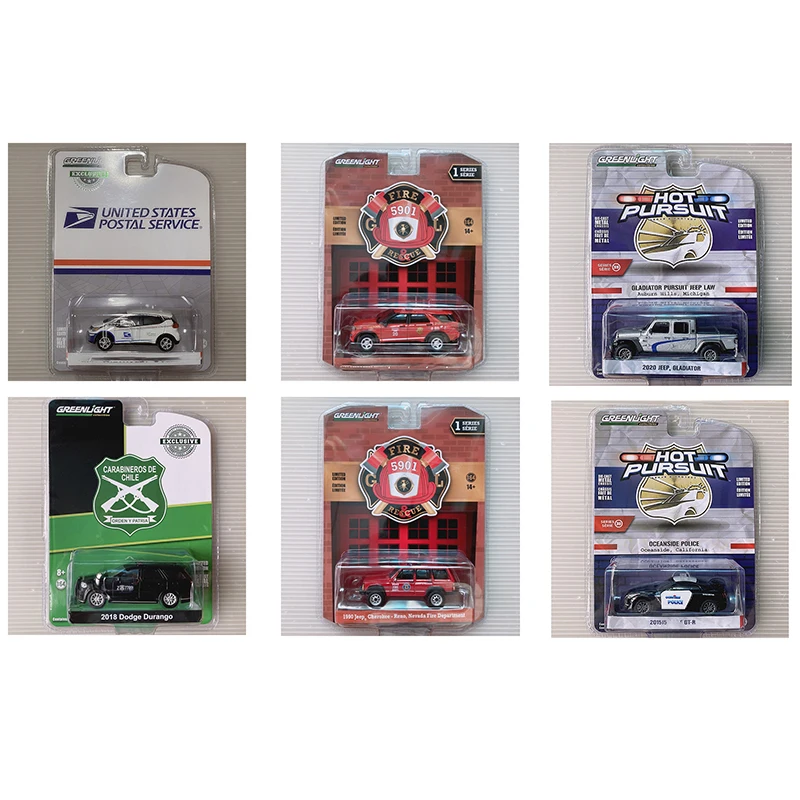 

Greenlight 1/64 Proportion Hot Tracking Fire Ambulance USPS Dodge Durango Series Diecast Model Alloy Car Child Christmas Gift