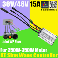 Ebike Bafang/AKM 250W Motor Controller Kit 36V 250W / 48V 250W Controller 15A KT Sine Wave Controller Julei WP Plug  eBike Parts