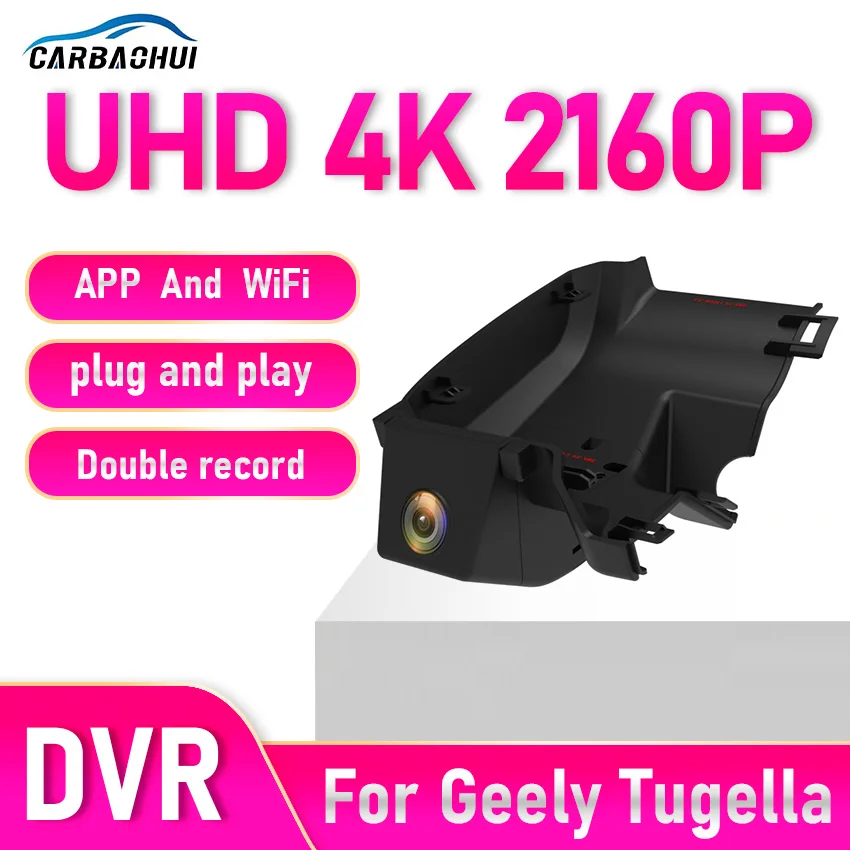 

New! Car DVR Wifi Video Recorder UHD Dash Cam Camera High Quality For Geely Tugella 4WD Xingyue FY11 2020 2021 2022 2023 Dashcam