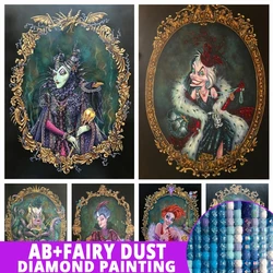 Fairy Dust AB Disney Wicked Villain 5D DIY Diamond Painting Mosaic Art Cross Stitch Kits Embroidery Rhinestones Home Decor Gift