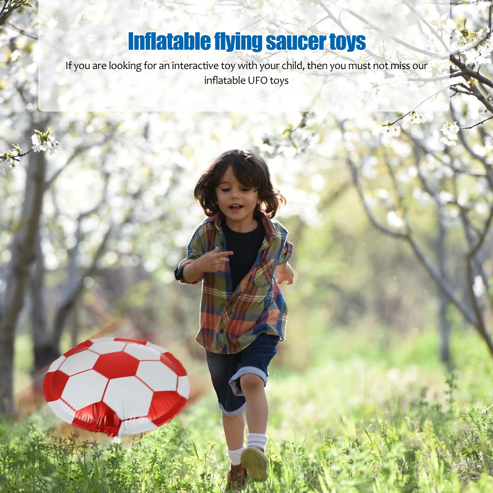 

1pc Inflatable Flying Disc Toy for Kids Lightweight Bright Color Equipment Toss Bounce Throw Play Garden Lawn Party