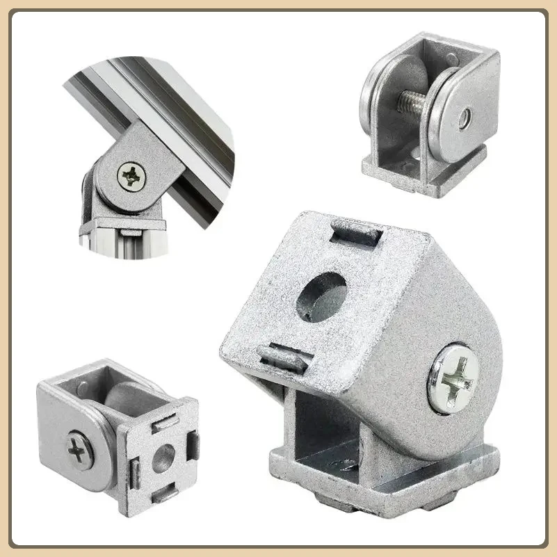 

2Pcs/lot Flexible Pivot Joint Connector Cast Aluminum Hinge For 20/30/40 Series Aluminum Extrusion Profiles