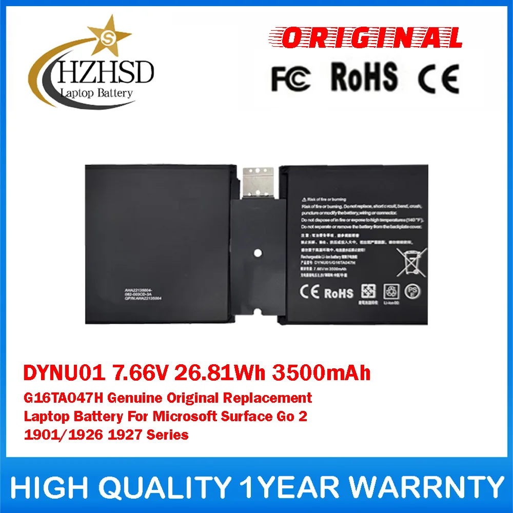 

DYNU01 7.66V 26.81Wh 3500mAh G16TA047H Genuine Original Replacement Laptop Battery For Microsoft Surface Go 2 1901/1926 1927
