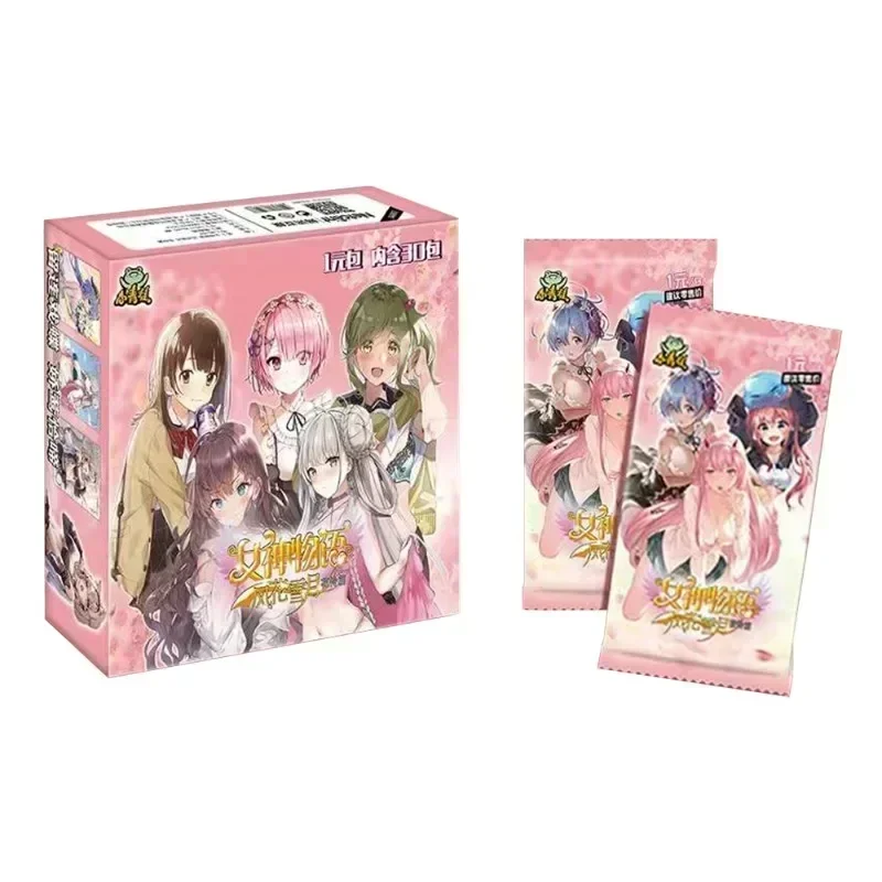 Nova deusa história coleção cartões conjunto completo caixa de reforço anime menina coleção cartão tcg jogo cartão brinquedos mesa presente aniversário das crianças