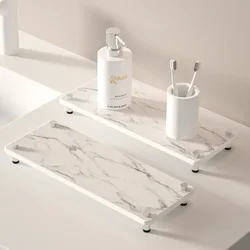 Diatom Mud Storage Rack Kitchen Sink Storage Absorbent Pad Bathroom Sink Light Luxury Marble Coaster  Bathroom Shelves