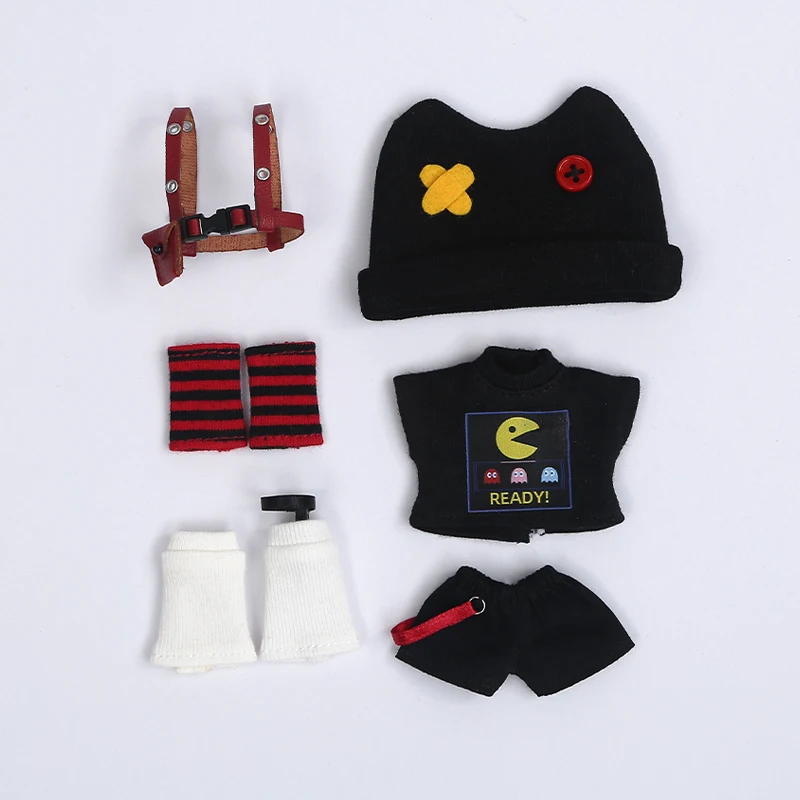 New OB11 Clothes Hooded Eat Peas Jacket Game Doll Sweater Set Obitsu11, Molly, GSC, YMY, 1/12bjd Clothes Doll Accessories