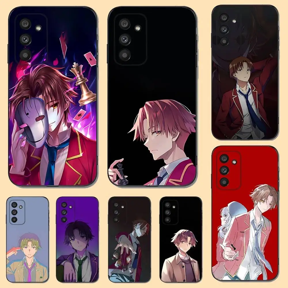 

K-Kiyotaka Anime Phone Case For Samsung S 25,24,23,22,30,21,10,9,Ultra,Plus,Lite,FE,4,5 G Soft Black Case