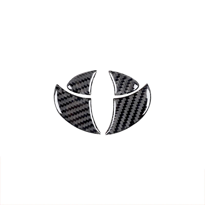 Front Center Grille Grill Mouldings Cover Trim Rear Tailgate Logo Carbon Fiber Sticker for Toyota 4Runner 2010-2020 Accessories