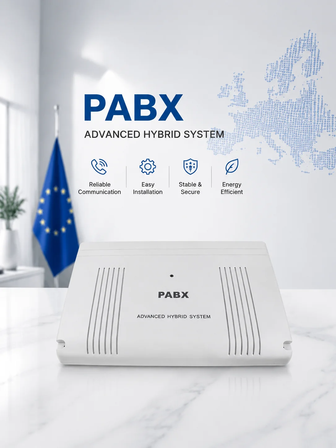 Foshan Excellte CP1696-1680 PABX Phone System Big Capacity 16 PSTN Lines 80 Extension for Business Office Communication