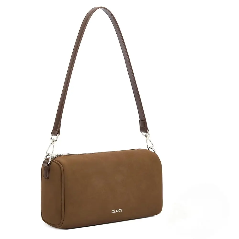 

Barrel Bags for Women PU Leather Crossbody Bag Minimalist & Stylish Shoulder Bag With Two Way Strap