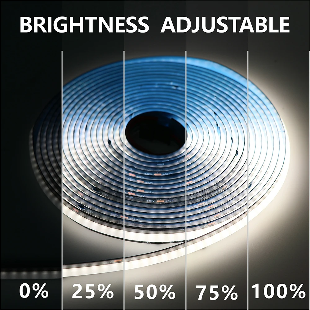 FCOB SPI WS2814 RGBW IC LED شريط إضاءة قابل للعنونة 784 LED لون الحلم 10 مللي متر DC24V SK6812 أضواء فوب COB عالية المرونة RA90 IP3 #4