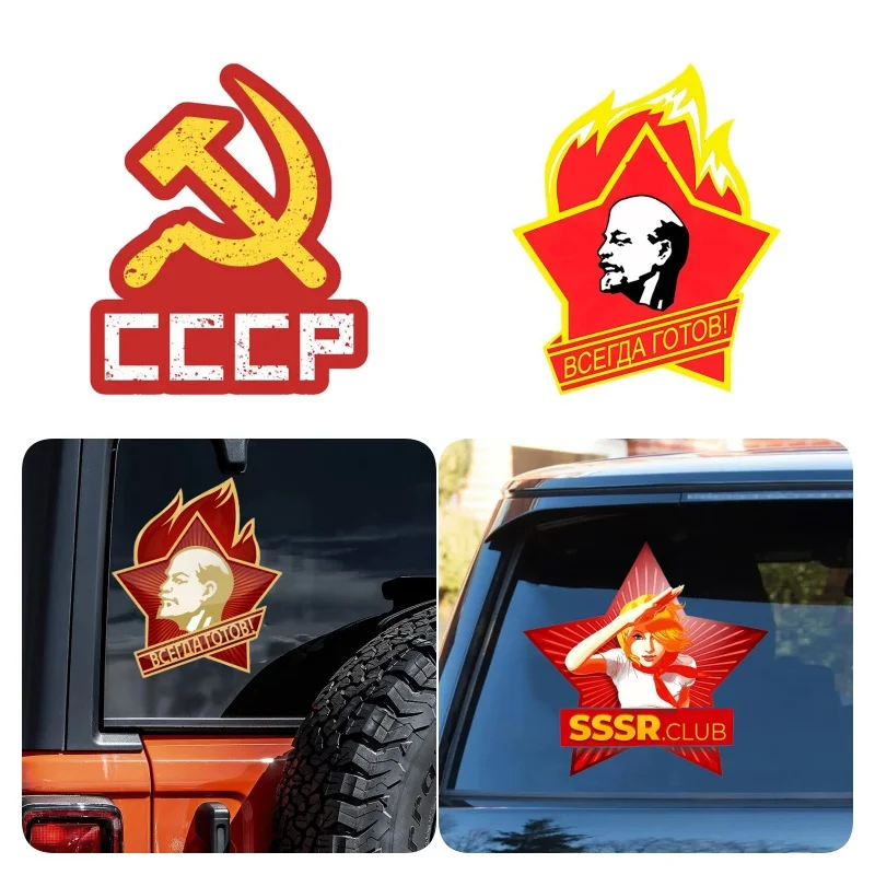

Car Stickers USSR Cccp Girl Cool Accessories Anime Decals DIY Custom Window Decoration Vinyl Decal Car Sticker