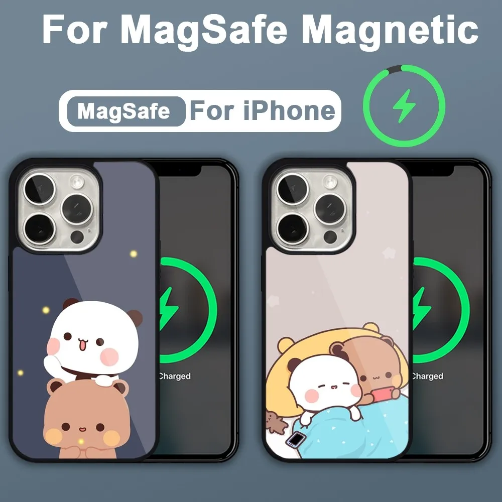 BUBU DUDU Cartoon Phone Case For iPhone 15 14 13 12 11 Pro Max Plus Magsafe Magnetic Wireless Charging Cover