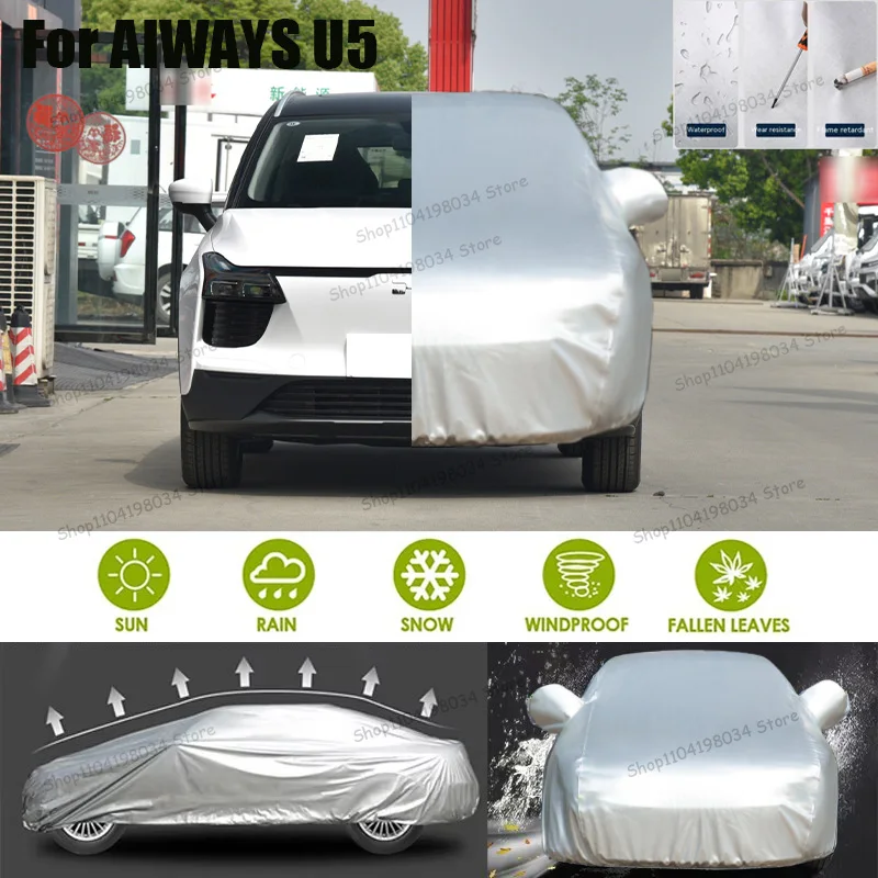 

For AIWAYS U5 Auto parts Anti snow Anti dust Sunscreen Anti-uv Anti peeling paint And Anti Rainwater 210t car cover Car cover