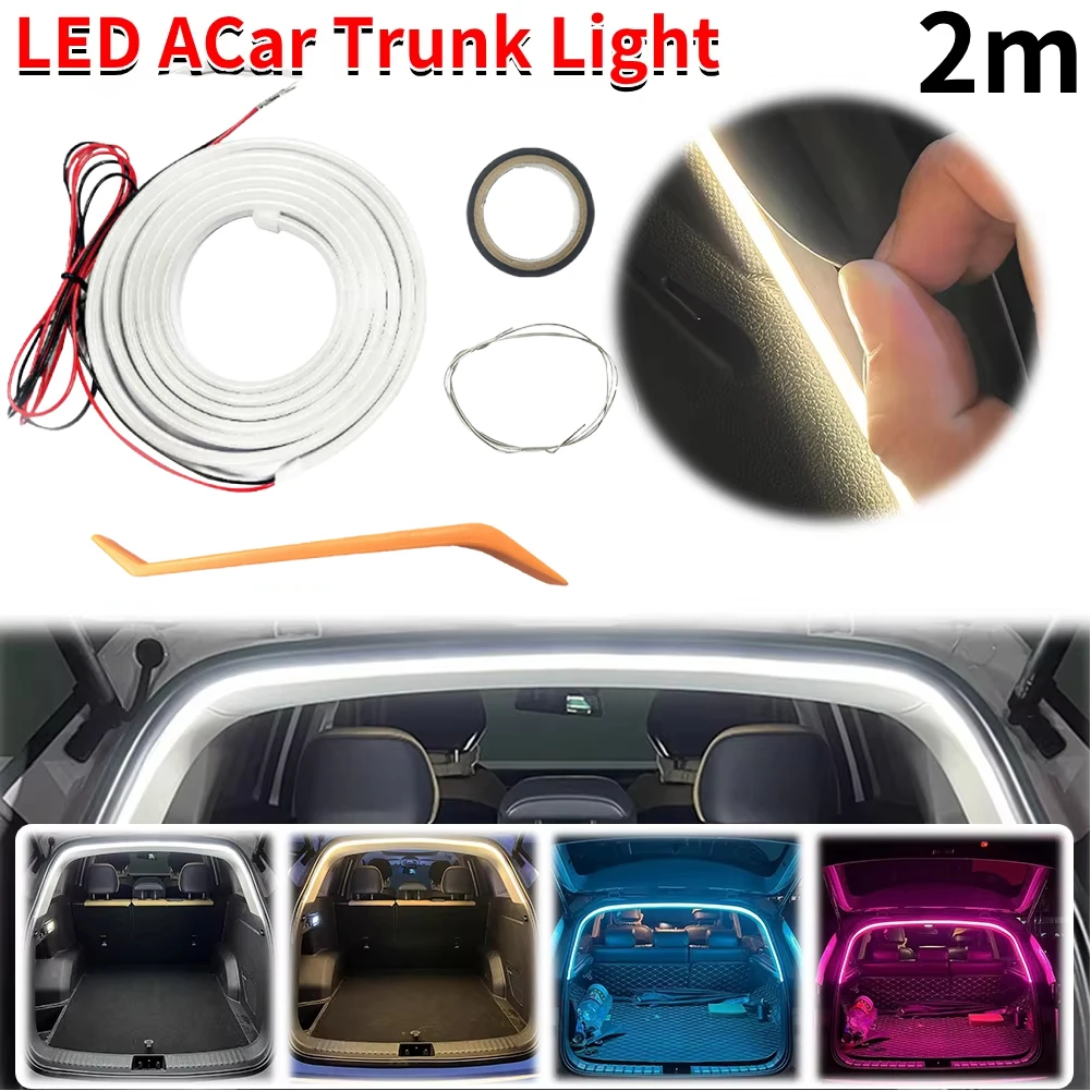 

LED Automatic Tail Box Light Self Adhesive Auto Sensor Tail Light Strip Car Trunk Ambient Lighting Strip for Truck Trunk Decor