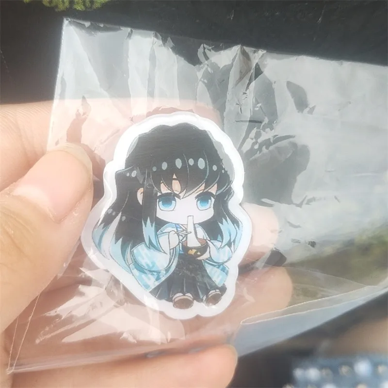 Broche de dibujos animados Demon Slayer, figuras de acción de Anime Kamado Tanjirou Nezuko Q, ropa figural, mochila, decoración, regalo para niños