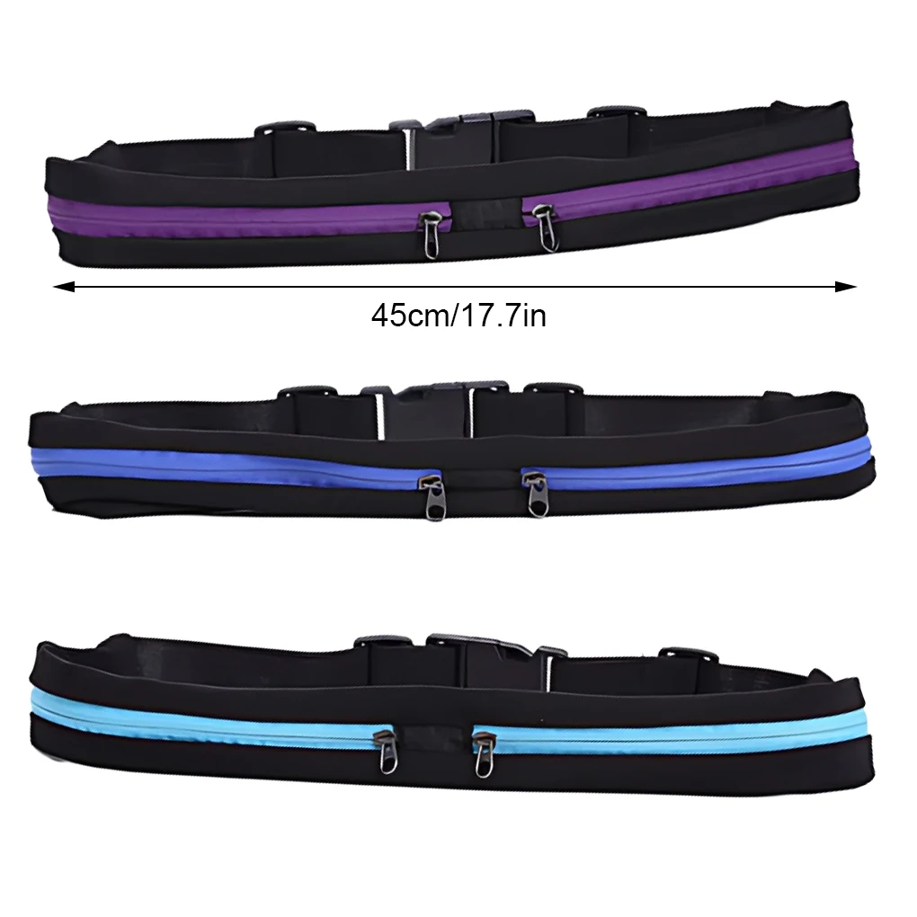 2/3/5 Compact Running Waist Bag Stylish And Adjustable Fanny Pack For Sports Wide Applications Sports Bag azure green