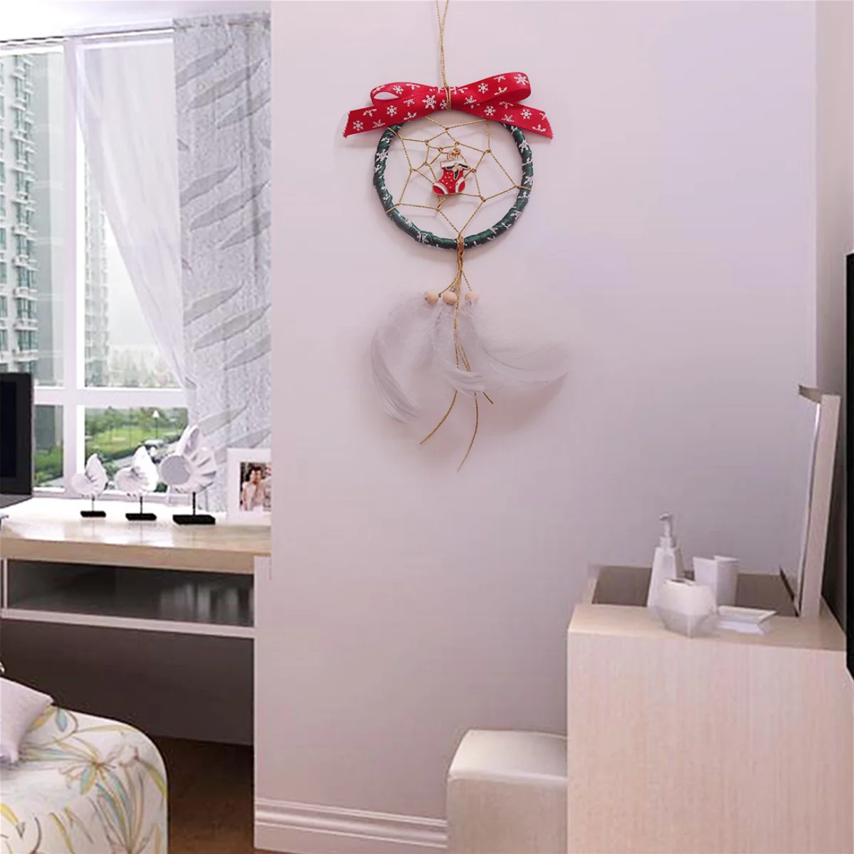 

2 set 2 Sets Dream Catcher Material Kit Diy Craft For Home Decor Gift Dreamcatcher Making Accessories Wind Chimes Ornaments