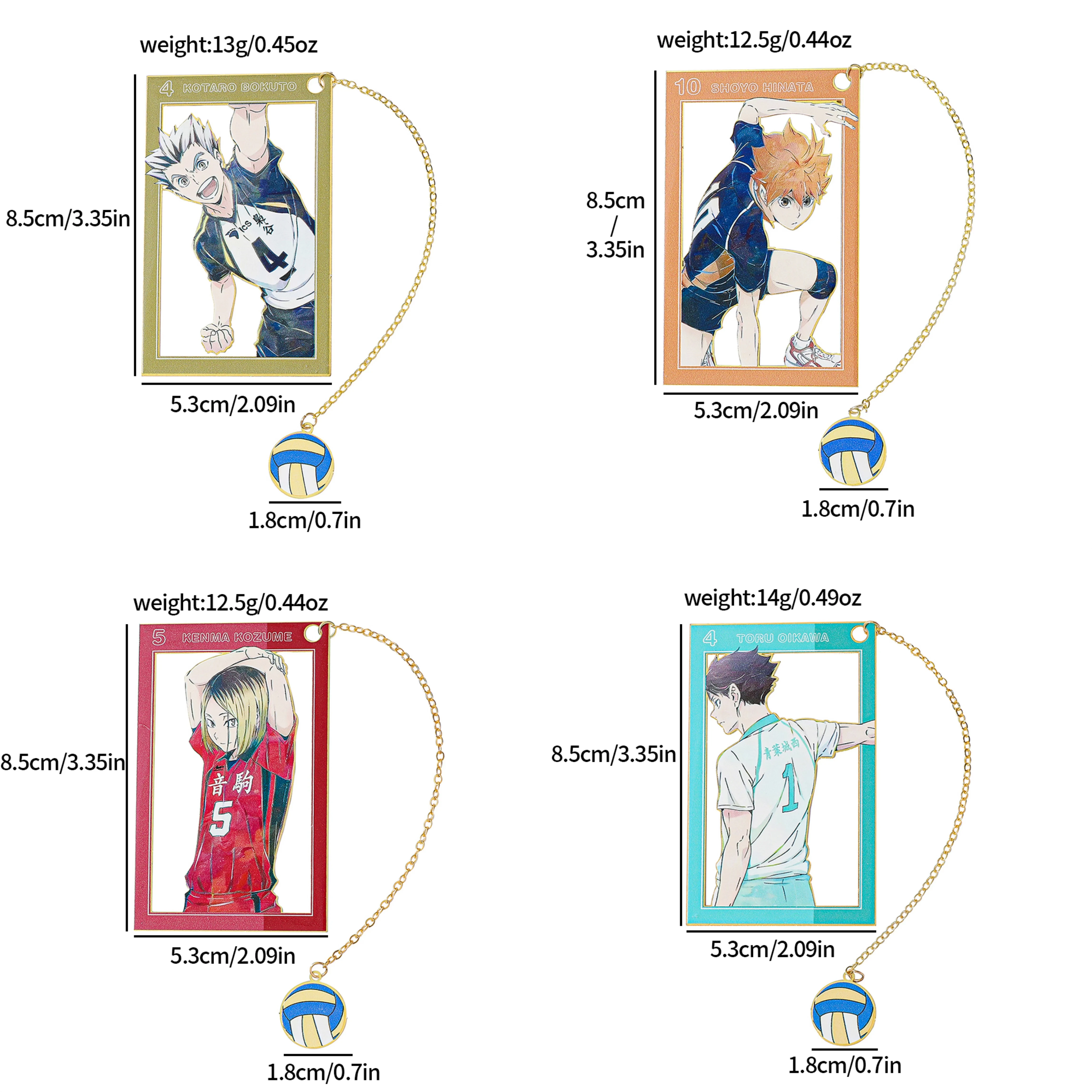 أنيمي Haikyuu الإشارات المعدنية الكرة الطائرة قلادة لطيف الكرتون شخصية كتاب علامات لمحبي الكتاب هدية للطلاب والمعجبين