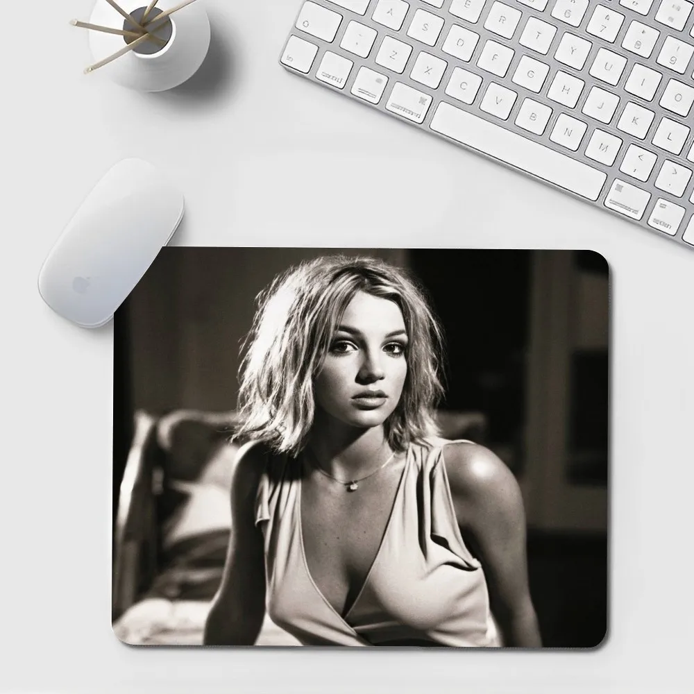Singer Britney Spears Non-slip Lockedge Cartoon Anime Gaming Mouse Pad Keyboard Mouse Mats Smooth Company for PC Computer Table