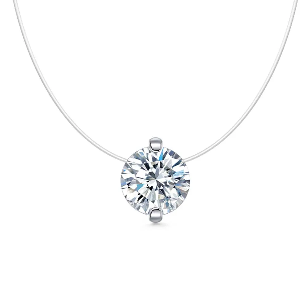 

liaoxingzhuang PT950 Platinum Cultivate diamonds women necklace female diamond necklace fishing line necklace Pendant