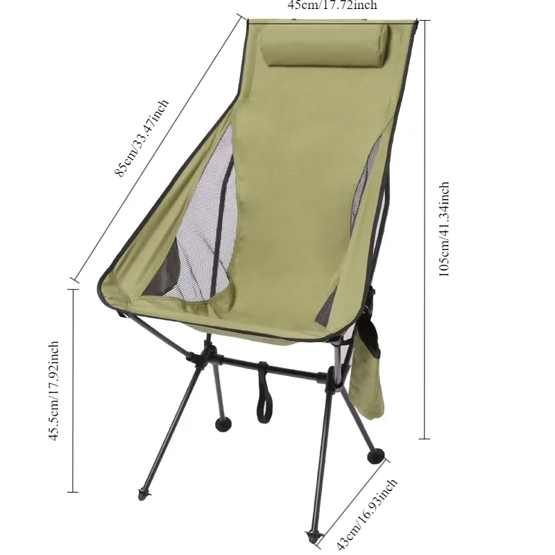 Moon Chair Folding Chair Lounge Chair Outdoor Camping Leisure Picnic Cup Bag with Cushion Available in Three Colors