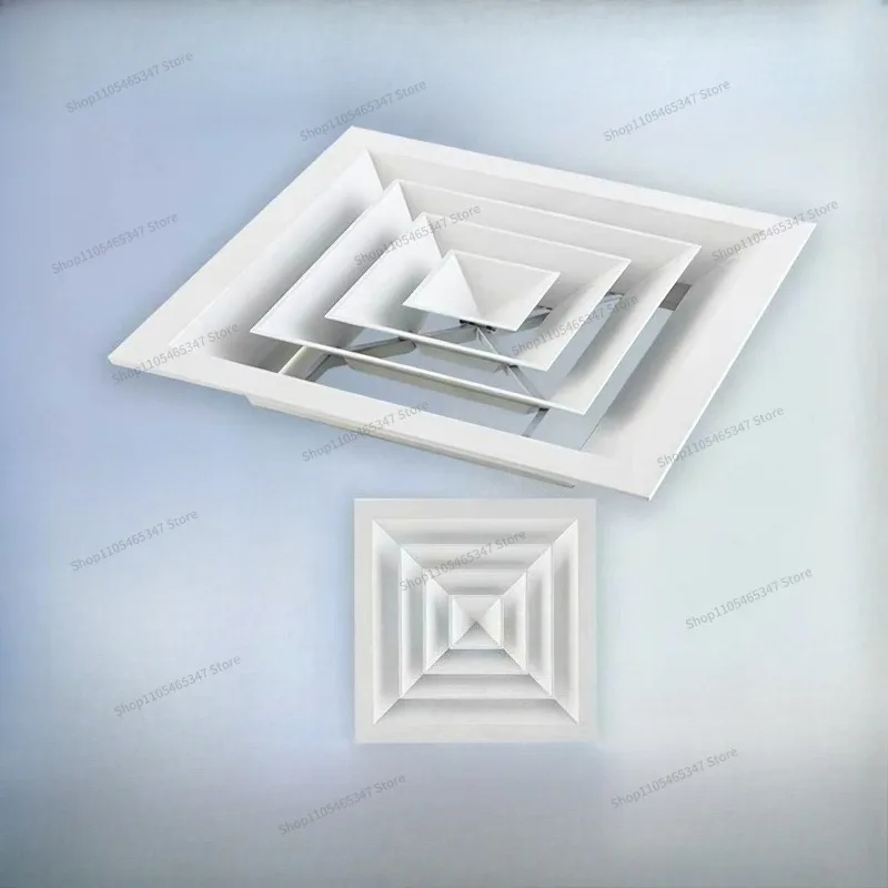 For Fresh Air System Diffuser Abs Square Vent, Single-layer Louver, Removable, Central Air Conditioner Outlet