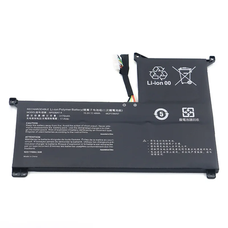 15.4V 3410MAH NP50BAT-4-54 Laptop Battery For Clevo AT22 NP70 X17 SCHENKER XMG Focus 16 GIGABYTE G5 GE G7 KE 4ICP7/60/57