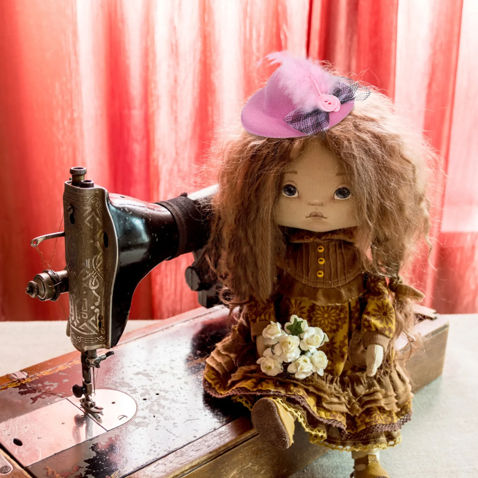 5 stuks mini-tophoeden kleine lichtgewicht hoeden voor ambachten mini-aankleedkappen voor haaraccessoires en doe-het-zelf-decoratie