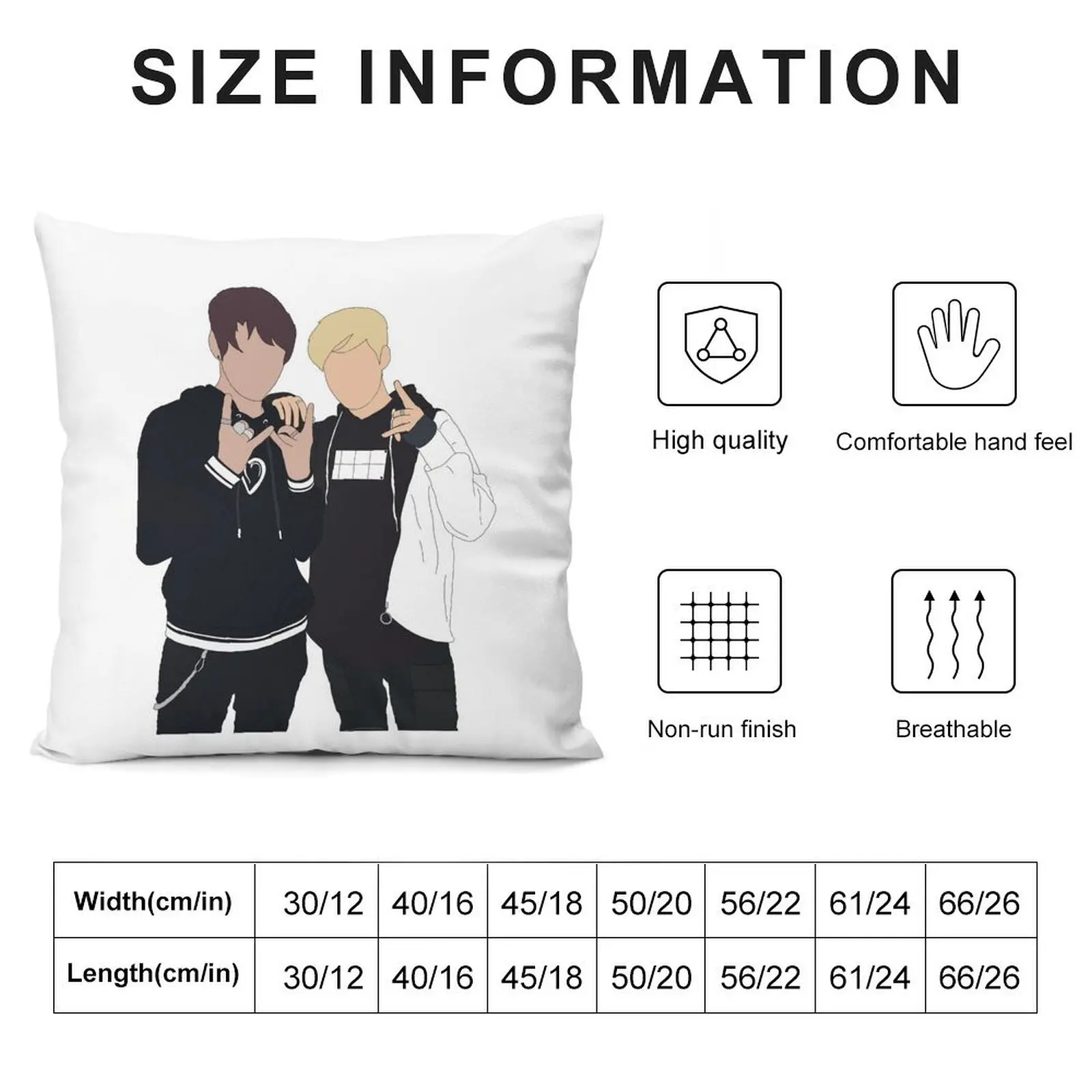 Sam & Colby Throw Pillow Cushion Cover Luxury Anime Cushions Cover pillow