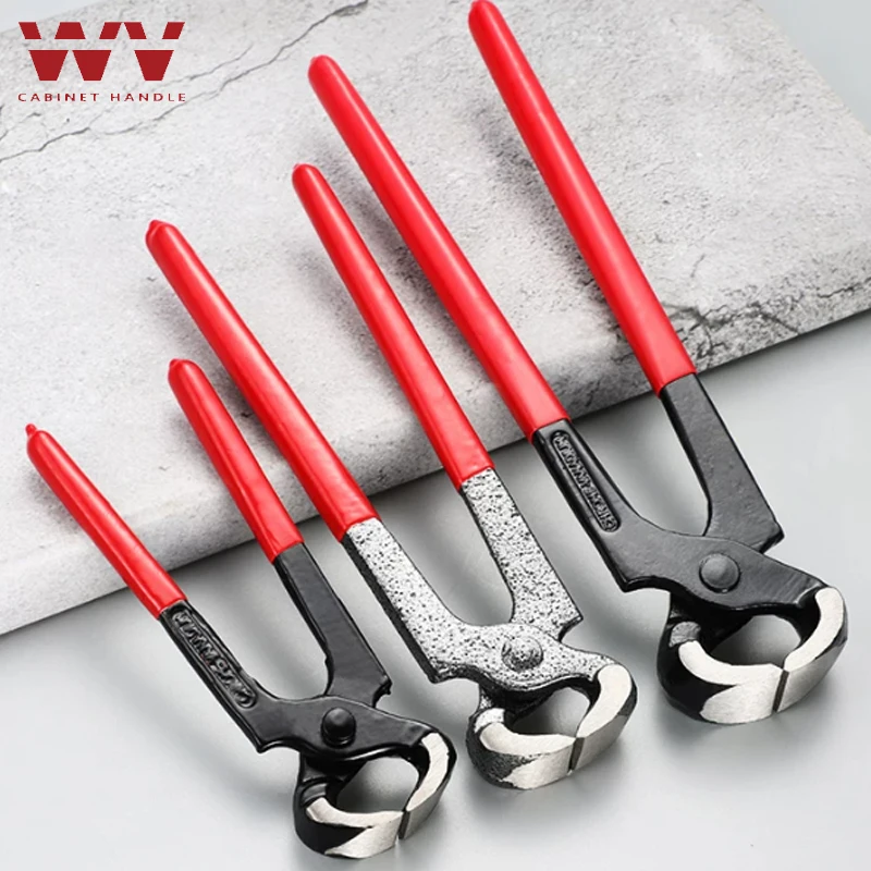WV Tower Pincers Non-slip Grips Pliers Flat Mouth Cattle Horse Hoof Nippers Snips Puller Hand Tools Pulling Nails Cutting Wires