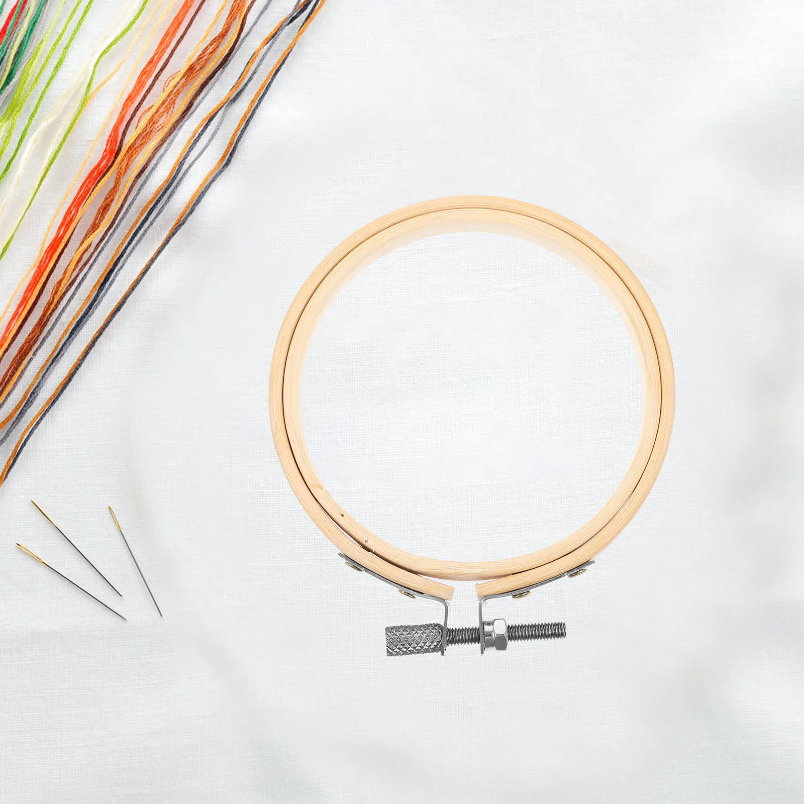 

1pc 8Cm Bamboo Embroidery Hoop Kit Beginner Diy Cross Stitch Circle Frame Handmade Sewing Ring Set For Home Wall Art Craft