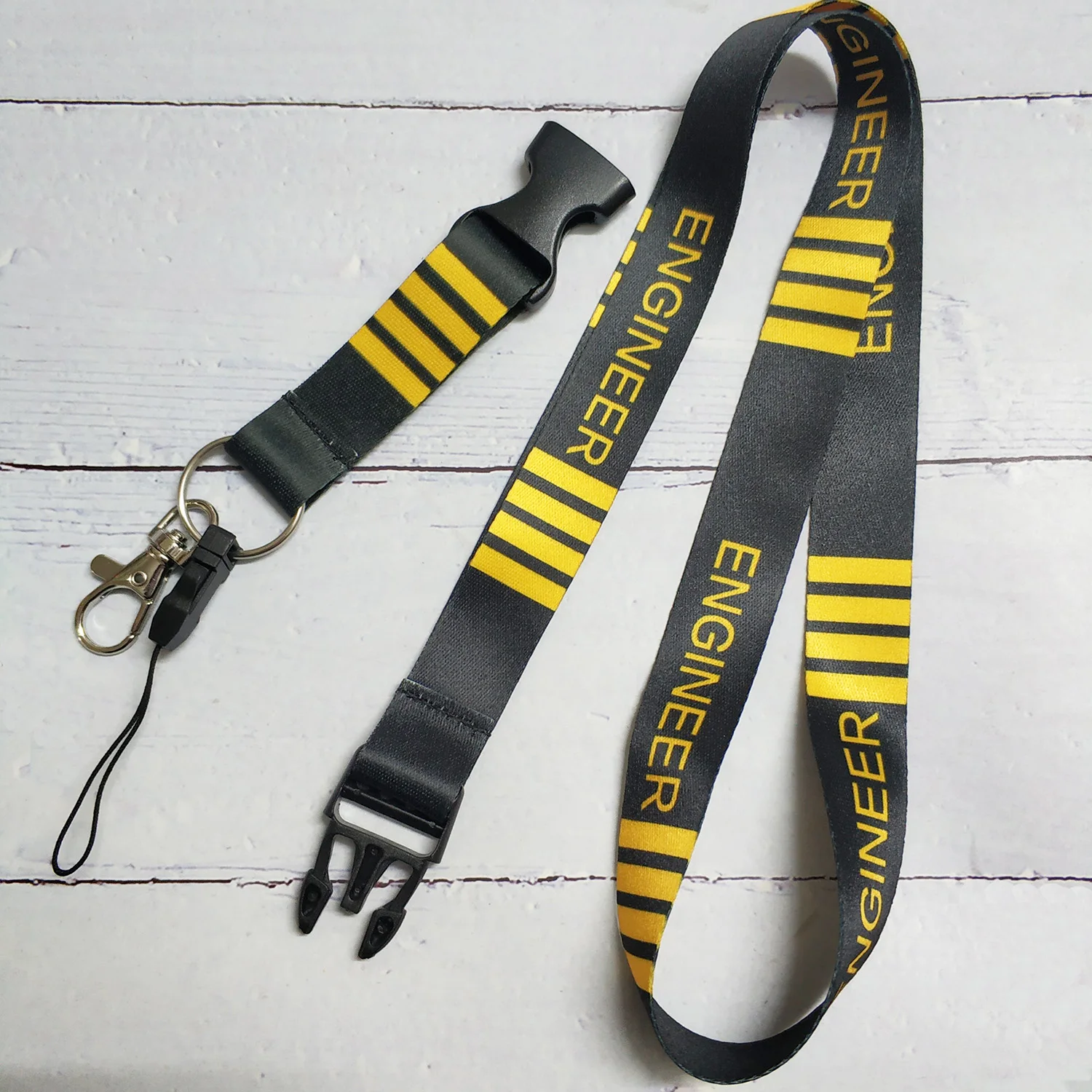 20 PCS Black Engineer Lanyards Neck Strap for Phone Neckband Lanyard for Keys ID Card Metal Plane USB Badge Holder for Aviator