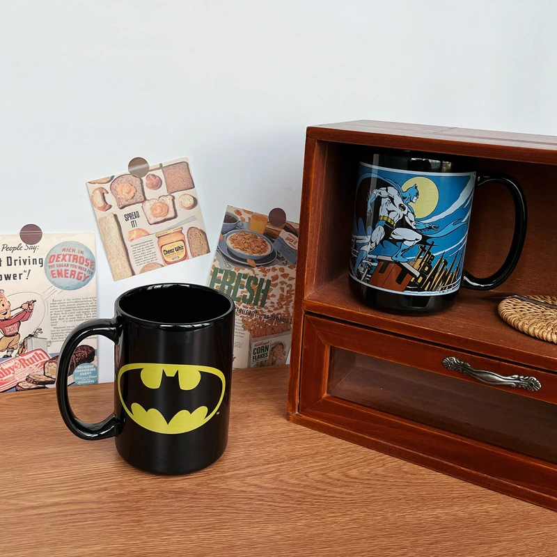 

Dc Universe Justice League Batman Peripheral Mug Anime Hero Master Batman Black Ceramic Mug Water Cup Peripheral