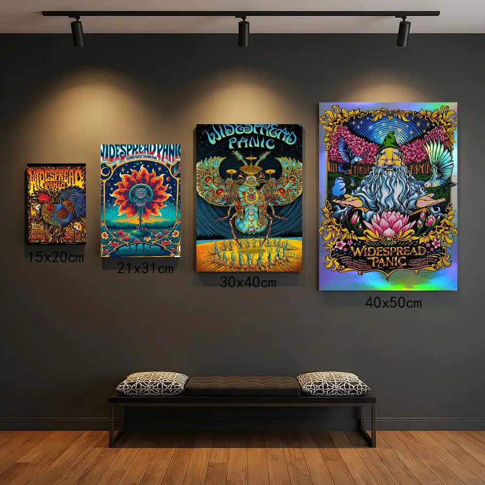 band W-Widespread Panic-C Poster Self Adhesive Wall Decor for Modern Home Cafe Office and Bar