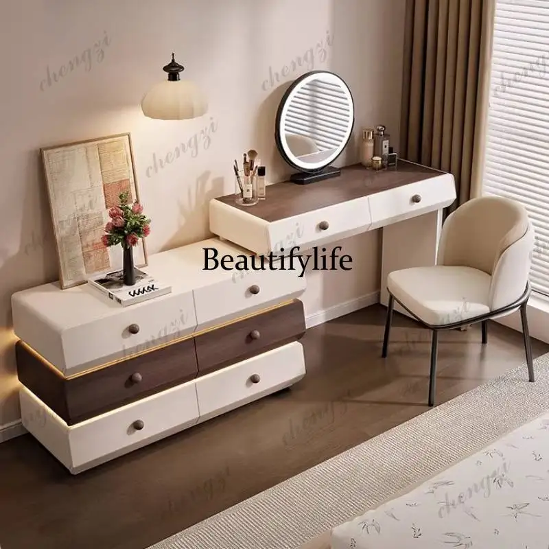 PPP Wooden Compact Vanity Desk Essentials Extension Modern Corner Dressing Table Adult Room Stuff Coiffeuse De Chambre Furniture