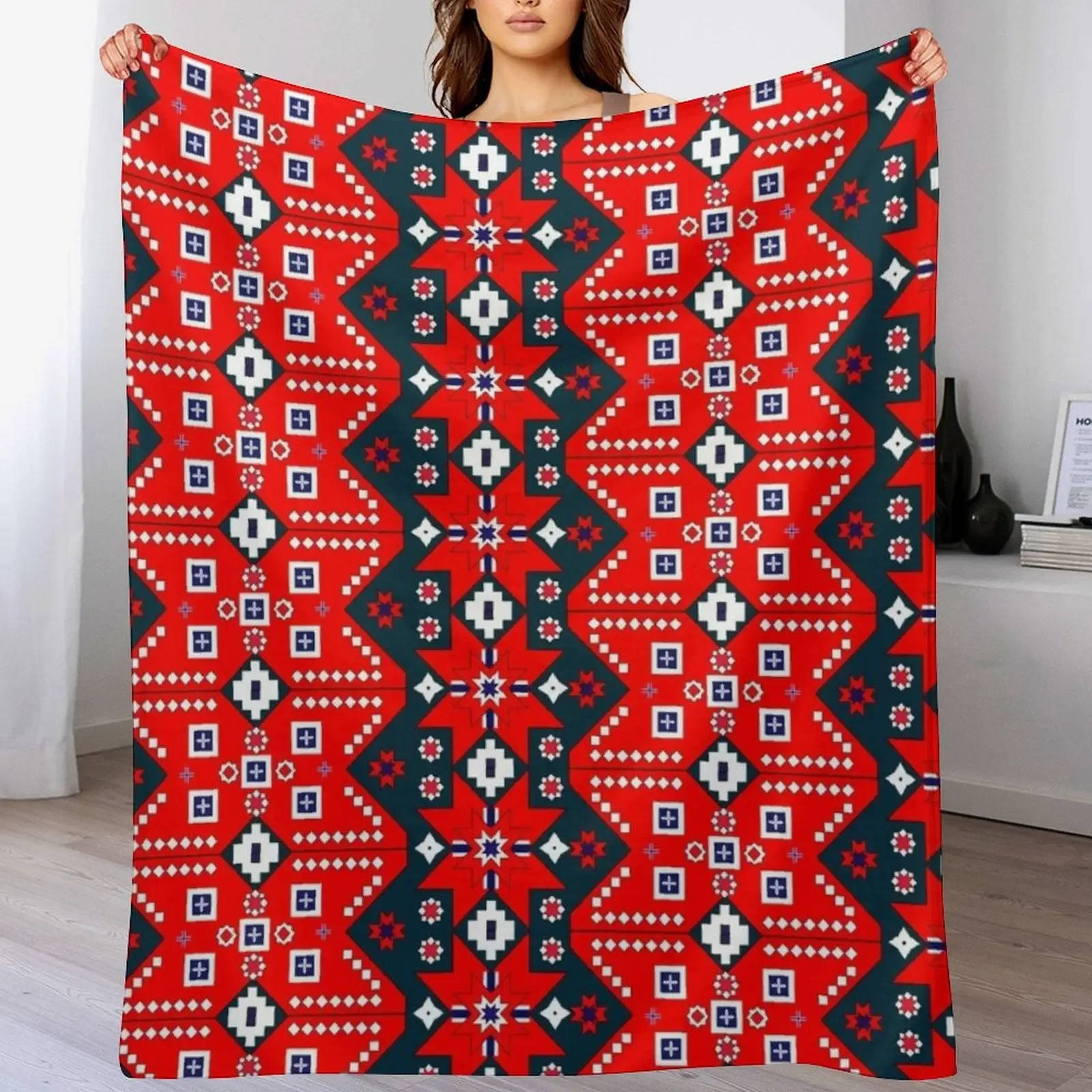 

Norwegian National pattern Throw Blanket Luxury St Custom bed plaid Plaid Blankets