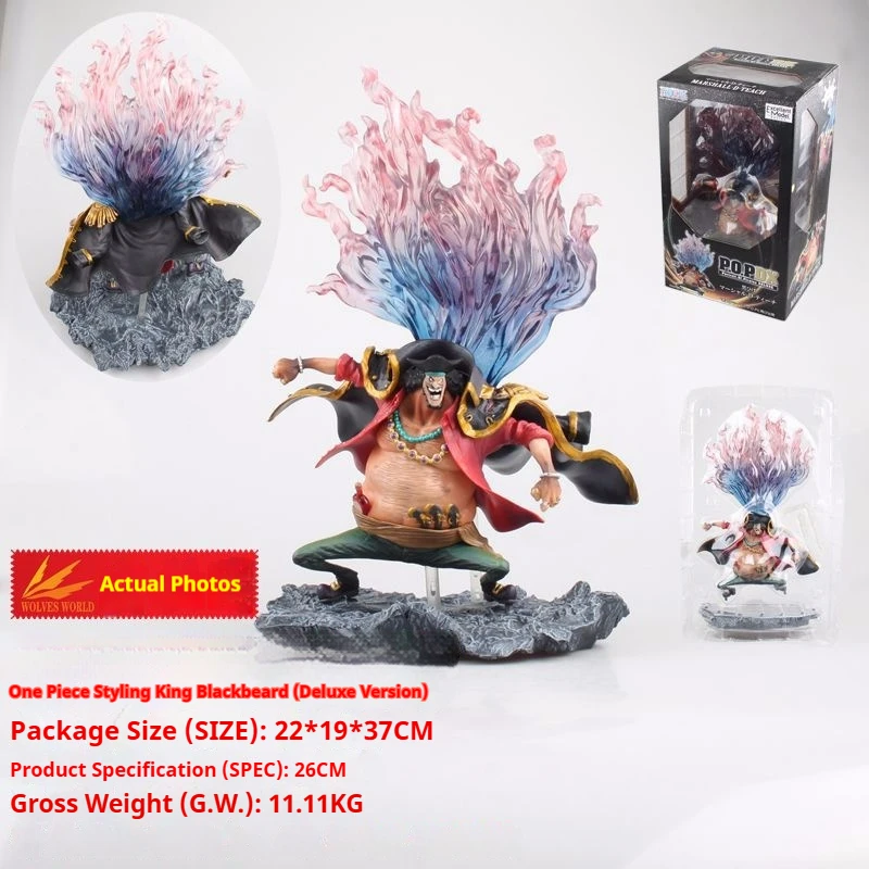 

POP Marineford Battle Marshall D. Teach Blackbeard Figure One Piece Portrait Of Pirates Collectible Model Statue Gift