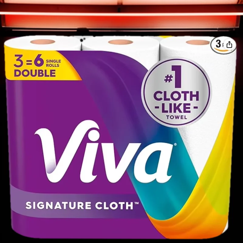 

Viva Signature Cloth Paper Towels, Choose-A-Sheet Size, 3 Double Rolls, 86 Sheets per Roll (Packaging May Vary)
