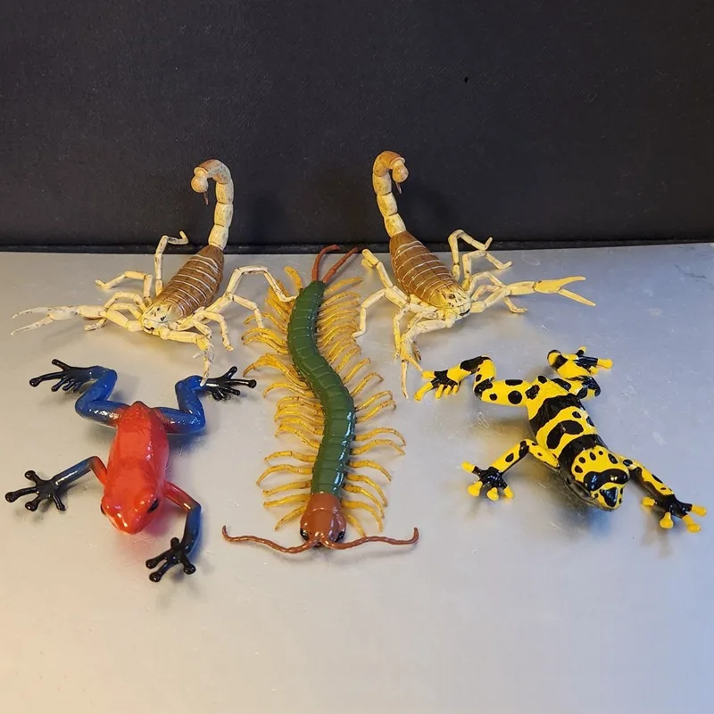 الحيوانات الخطرة Gashapon Centipede العنكبوت محاكاة الإبداع نموذج عمل الشكل