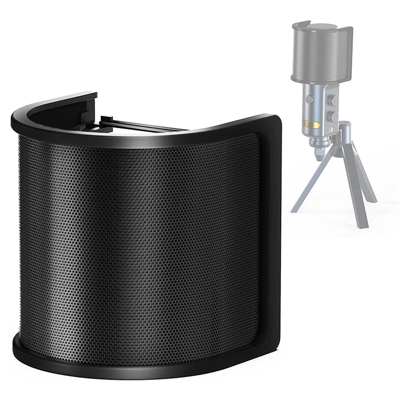 Filtro de micrófono, pantalla de micrófono con malla metálica y filtro de espuma, protectores de ruido, accesorios para micrófono