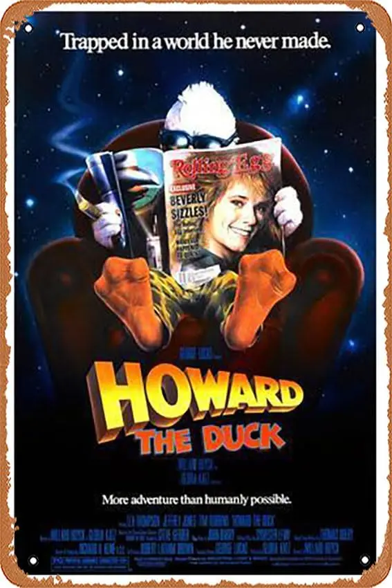 Metal Tin Sign  - HOWARD THE DUCK [1986], directed by WILLARD HUYCK. - Poster Metal Plaque Cafe, Bar, Home Wall Decor