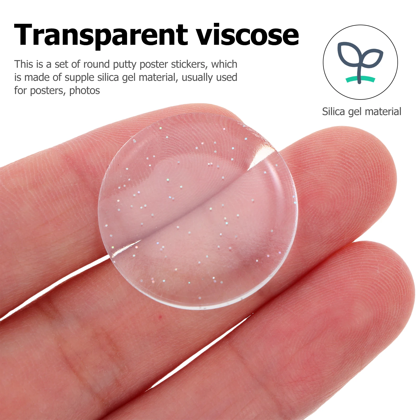 

30pcs Clear Putty Stickers Transparent Gel Adhesive Wall Protector Door Impact Absorber Soundproof Round Stickers For