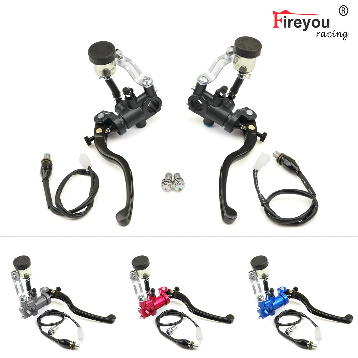 العالمي للدراجات النارية شعاعي دواسة فرامل مضخة أسطوانة رئيسية عتلات مقبض 17.5 مللي متر مكبس Adelin لهوندا سوزوكي ياماها كاواساكي