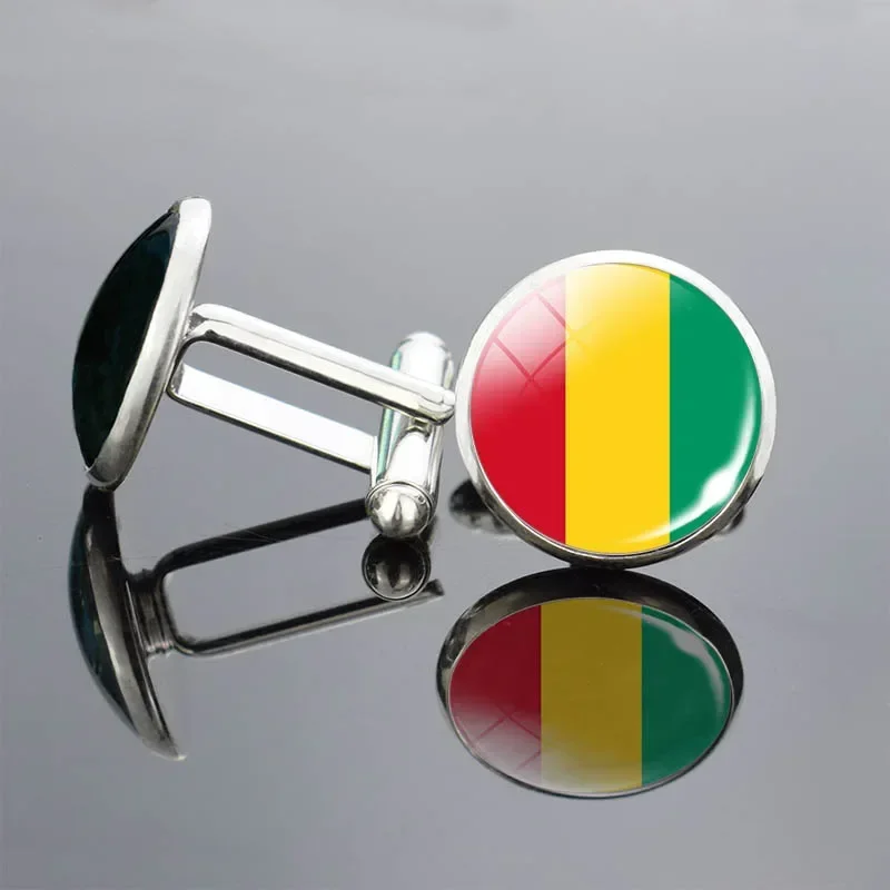 Flag Cufflinks for Men Suit Shirt Africa National Flags Jewelry Nigeria South Africa Cuff Links Buttons Cufflinks