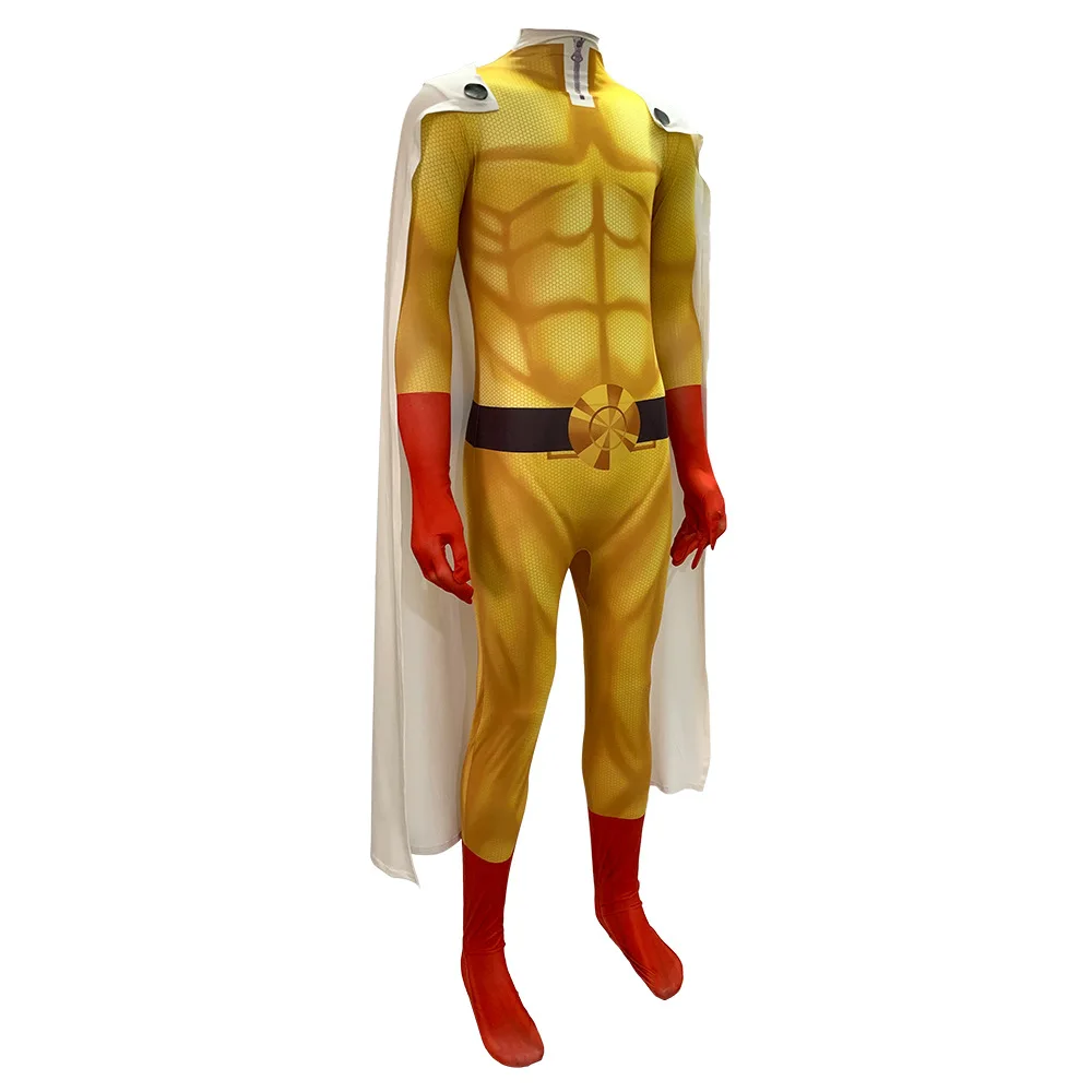 Anime Mesmo Cosplay Macacão, Fato De Batalha, Calças Justas De Halloween, Saitama Professor